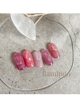 フラミンゴ(flamingo)/キャンペーンネイル¥6000