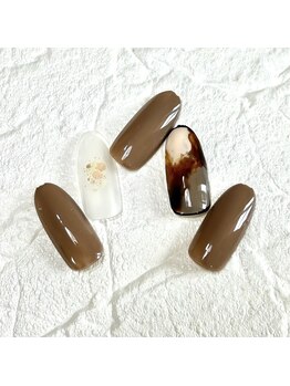 ミュナ(myuna)/ブラウンマーブルネイル