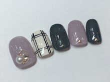 クリスタルネイル ボンベルタ橘店(CRYSTAL NAIL)/チェックネイル