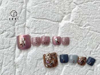 アンネ 梅田 ALLYS店(ANNE)/foot art design7月☆パラジェル