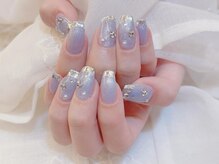 デコール 心斎橋(DECOR)/ガラスフレンチワンホンネイル