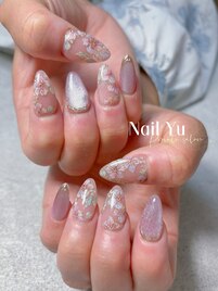 カラフルフラワーネイル