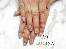 ネイルスタジオ ルキナ(LUCINA)/c-295キラキラピンクネイル