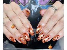 ハズグラスネイル(Haze Grass nail)の雰囲気（秋×マグネット）