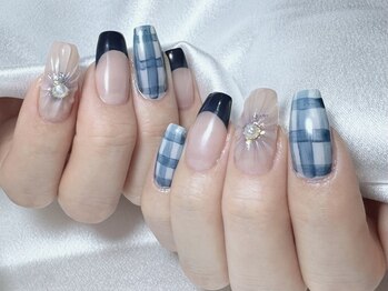 持ち込みデザイン　春ネイル