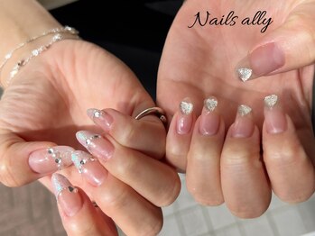 ネイルズアリー 立川店(Nails ally)/シースルー×クリア×カラフル