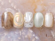 アイネイルズ 吉祥寺店(I nails)/くすみミントぷっくりニュアンス