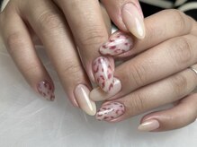 ペネイル(Pe nails)/春っぽヒョウ柄ネイル