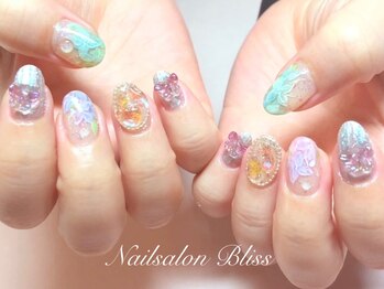 ネイルサロンブリス(nail salon Bliss)の写真/こだわりの凝ったdesignで可愛い&個性的な指先◎高技術で大満足！【スペシャルコース¥6600】