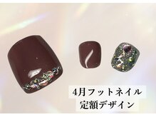 ハジチ(HAZICHI)/4月フットネイル定額デザイン