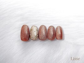 メタリックチェックネイル