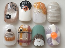 ハロウィンネイル /おばけネイル
