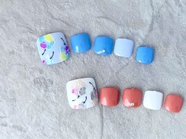 マーブルフラワーネイル