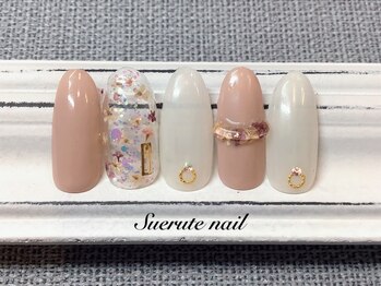 スエルテ ネイルサロン 北千住店/押し花フラワーリング 定額¥8000