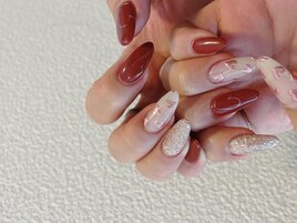 バレンタインハートネイル