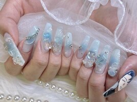水色ネイル
