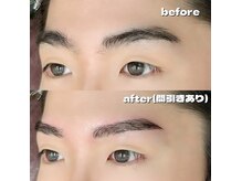 ビューステージ アイブロウサロン 徳島/メンズ ストレート眉