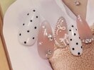 【ドット＆ビジューネイル】