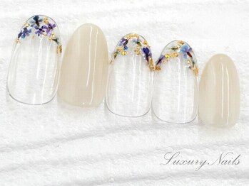 ラグジュアリーネイルズ オオミヤ(Luxury Nails Omiya)/押花*フレンチネイル