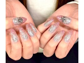 ピンク×シルバ-/クロムハーツ風