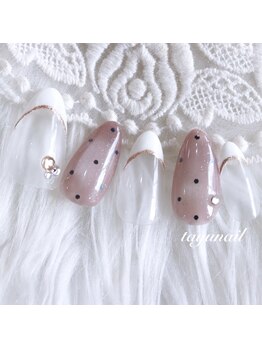 たゆ ネイル(たゆnail)/フレンチドットマグネットネイル