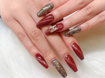 ルアナ(Luana.)/赤マグネット×ラメ