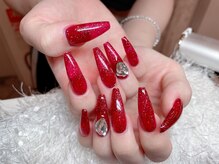 レアネイル 新宿(le'a nail)/ワンカラーレッドネイル
