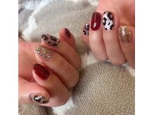 ネイルサロン ジュエル(Nail salon JEWEL)/マグネット×ヒョウ柄