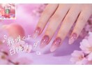 桜 咲くよ 白桃 ソーダネイル