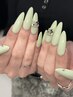 【ハンド】長さだし10本×ワンカラーorラメグラ ¥11000