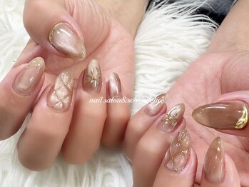 フェリーチェ(nail salon＆school felice)の写真/イベントが増える季節はお手元も華やかに♪ケア重視の施術でモチも◎初めての方もお気軽にお越しください！