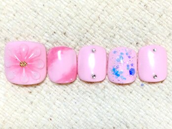カフナ 船橋店(Kahuna)/定額foot ぷっくりお花　¥10450