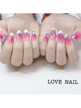 ラブネイル(LOVE NAIL)/チークマグフレンチネイル