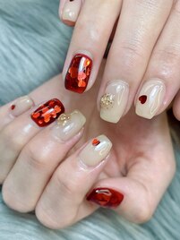 定額でお得♪バレンタインネイル