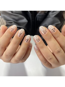 ビーハイブ ギフト ヘヤ(BeeHIVE gift HEYA)/ホロ×白グラデ