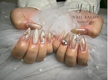 ユーネイル(YW nail)/マグネットワンカラー＋パーツ