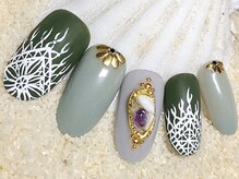 ラルージュ(La Ru-Ju)/マクラメ×カーキ