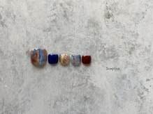 シンプリー ネイルアンドアイラッシュ 祖師谷大蔵店(Simpliee Nail&Eyelash)/フットネイル　秋/タイダイ