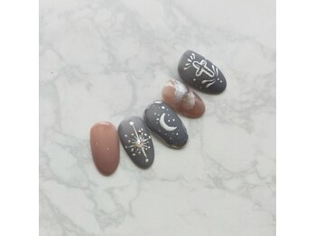 フレイムス アイラッシュ アンド ネイル(FRAMES)/手描きアートネイル♪