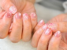 グロスネイル(gloss nail)/ジェルアート/桜ネイル