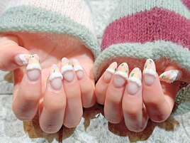 【スカルプ】フラワーネイル