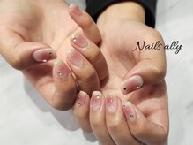 ネイルズアリー 立川店(Nails ally)/チークネイル×シースルー×春夏