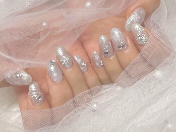 雪の結晶ネイル ¥8000+追加