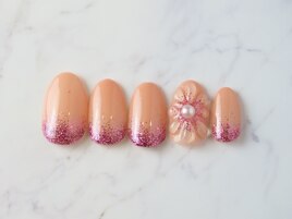 ぷっくりお花ネイル