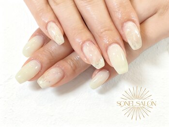 ソネルサロン 駒込店(SONEL SALON)の写真/駒込駅徒歩1分の好立地!単色&美フォルムで細部まで行き届いた繊細な女性らしさを演出♪モチの良さも◎
