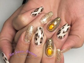 【自爪ネイル】レオパードネイル