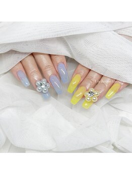 アン ジョーヌドラゴ/【自爪ネイル】アシメカラー