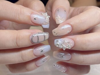 モカ 心斎橋(moca by Lee)/【Aina】水色y2kネイル