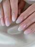 キレイ系♪オフィスやウエディングにも！white×pinkbeigeのベイビーブーマー