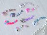 【フット】フットバス付き☆種類豊富の定額デザイン☆キラキラ/パーツ¥7500